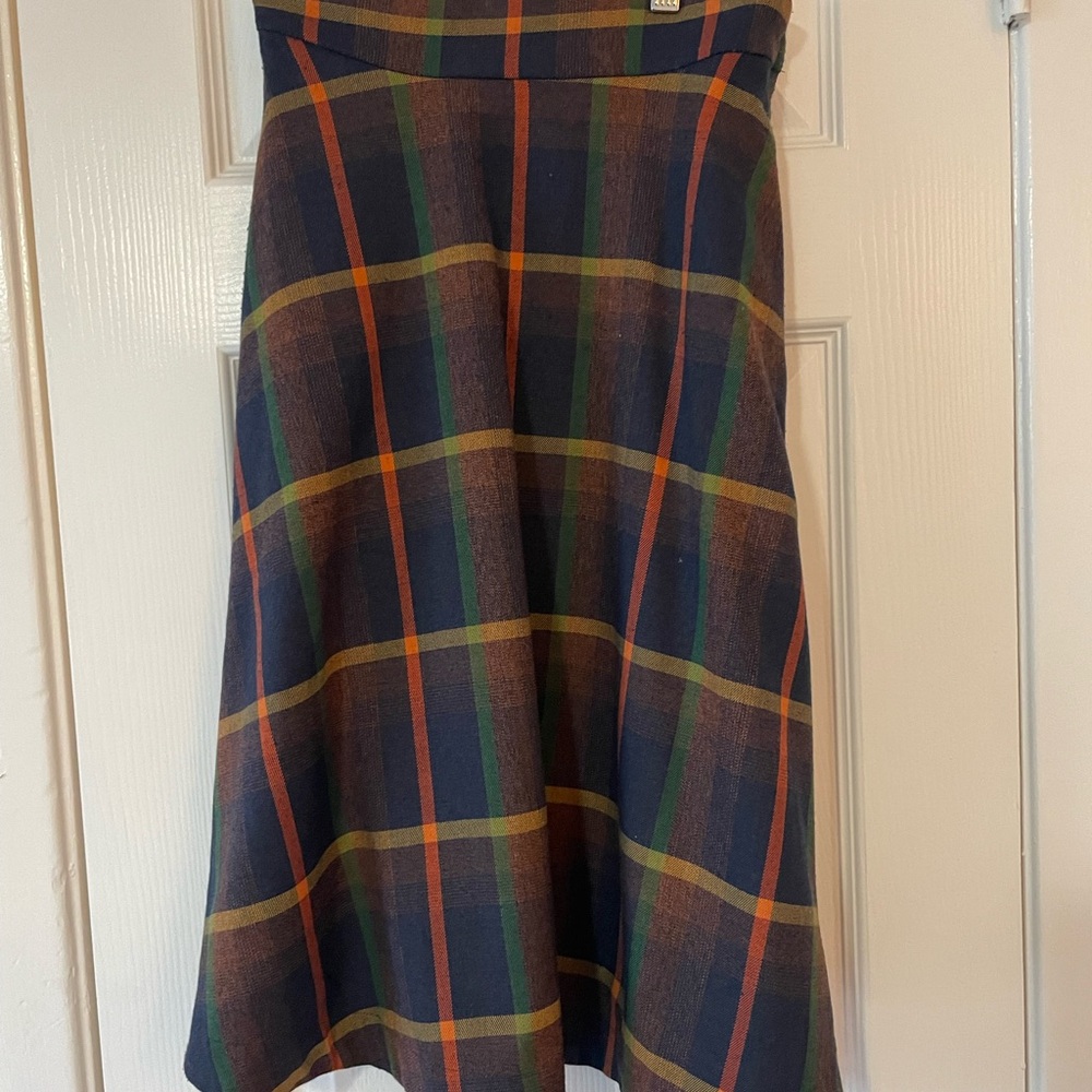 ModCloth Colorful plaid A-line Skirt